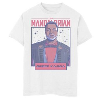 Boys 6-20 Star Wars: The Mandalorian Greef Karga Simple Portrait Graphic Tee