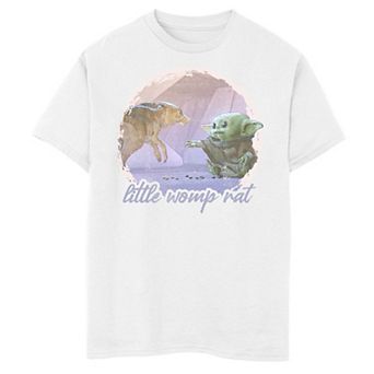 Boys 6-20 Star Wars: The Mandalorian The Child aka Baby Yoda & Womp Rat Concept Art Graphic Tee