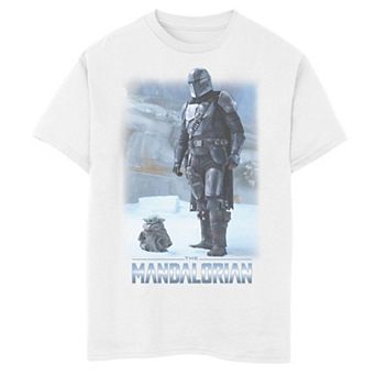 Boys 6-20 Star Wars: The Mandalorian & The Child aka Baby Yoda Icy Portrait R12 Graphic Tee