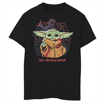 Boys 8-20 Star Wars The Child aka Baby Yoda Neon Poster Graphic Tee