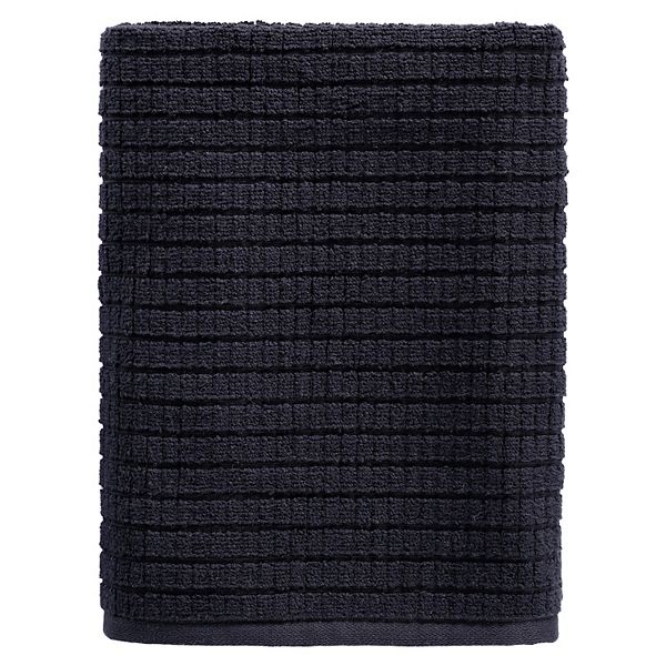 Sonoma Goods For Life® Grid Texture Towels - Black (HAND TOWEL)
