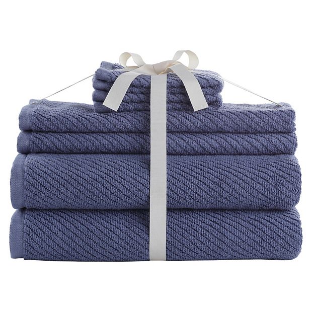 Tommy Hilfiger Modern American 30 x 54 Cotton Bath Towel - Blue