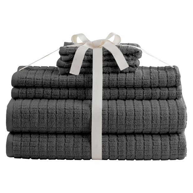 Everyday Living Dark Gray Texture Bath Towel, 1 ct - Kroger
