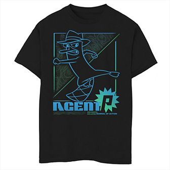 Disney's Phineas & Ferb Boys 8-20 Mammal Of Action Line Art Graphic Tee