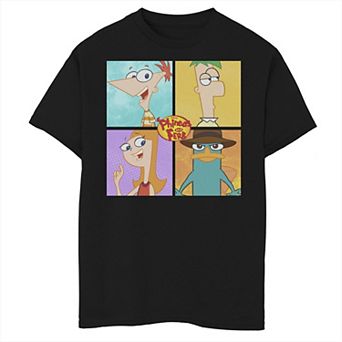 Disney's Phineas & Ferb Boys 8-20 Character Box Up Graphic Tee