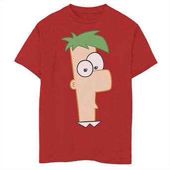 Disney's Phineas & Ferb Boys 8-20 Large Ferb Face Graphic Tee