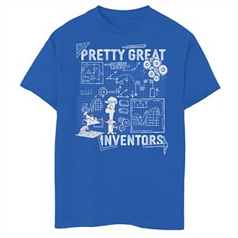 Disney's Phineas & Ferb Boys 8-20 Inventions Schematic Graphic Tee