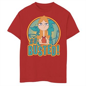 Disney's Phineas & Ferb Boys 8-20 So Busted Poster Graphic Tee