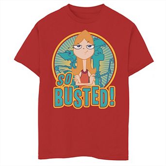 Disney's Phineas & Ferb Boys 8-20 So Busted Poster Graphic Tee