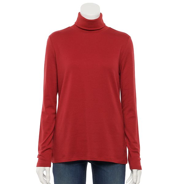 Women's Croft & Barrow® Long Sleeve Turtleneck