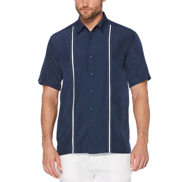 Men's Cubavera Classic-Fit Paneled Button-Down Shirt