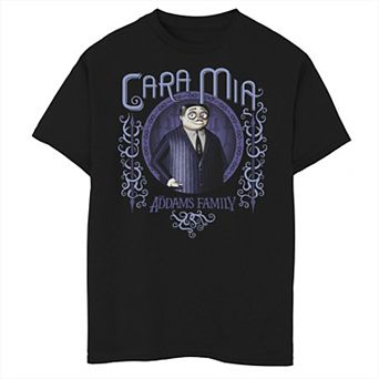 Boys 8-20 The Addams Family Gomez Cara Mia Portrait Graphic Tee