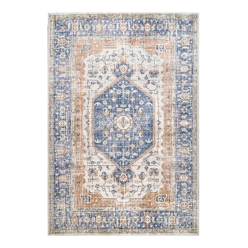 nuLOOM Vintage Jacquie Floral Rug, Blue, 12X15 Ft