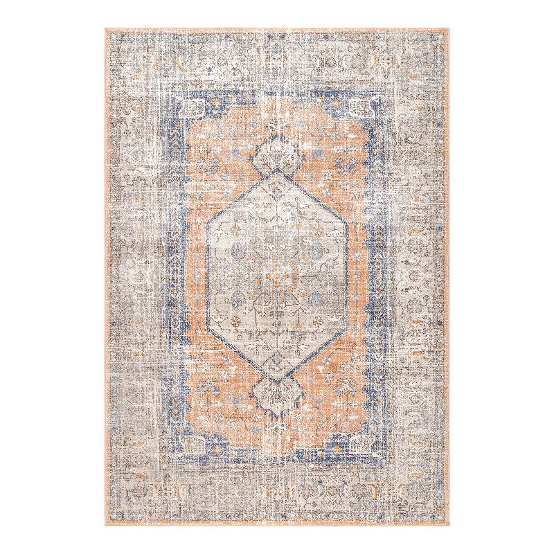 nuLOOM Vintage Jacquie Floral Rug, Orange, 12X15 Ft