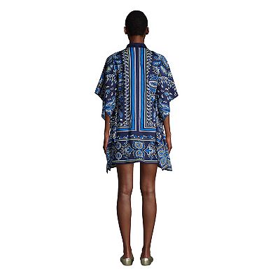 Women's Lands' End Poplin Swim Cover-Up Shirtdress