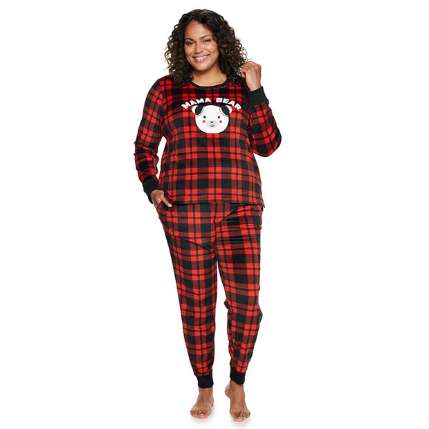 Plus Size Jammies For Your Families Cool Bear Pajama Set by Cuddl