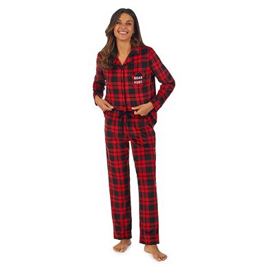 Women's Jammies For Your Families® Cool Bear Plaid Pajama Set by Cuddl ...