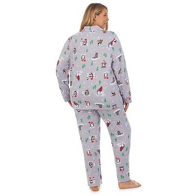 Plus Size Jammies For Your Families® Penguin & Friends Notch Pajama Set by Cuddl Duds Plus Size Jammies For Your Families® Penguin & Friends Notch Pajama Set by Cuddl Duds