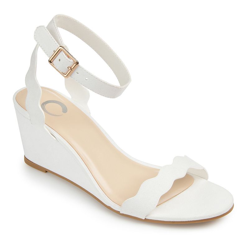 UPC 052574871623 product image for Journee Loucia Women's Wedge Sandals, Size: 9.5, White | upcitemdb.com
