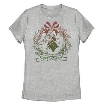 Juniors' Star Wars Christmas The Child Gradient Wreath Greetings Tee