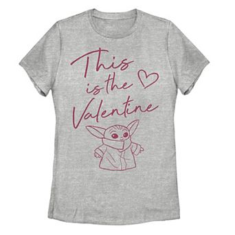 Juniors Star Wars: The Mandalorian The Child This Is Valentine's Day Tee