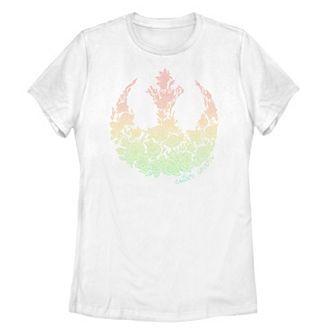 Juniors' Star Wars Gradient Rebel Logo Graphic Tee