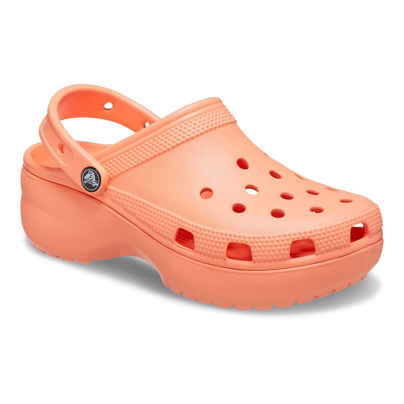 Crocs Classic Womens Platform Clogs, Size: 5, Drk Orange