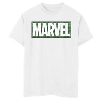 Boys 8-20 Marvel Comics St. Patrick's Day Plaid Logo Graphic Tee