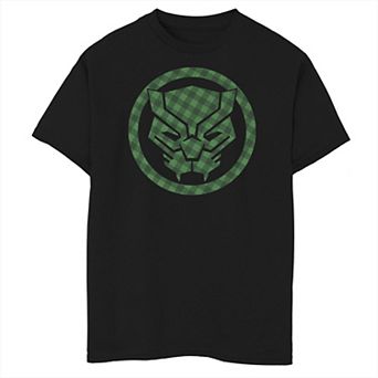 Boys 8-20 Marvel St. Patrick's Day Black Panther Plaid Logo Graphic Tee