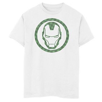 Boys 8-20 Marvel St. Patrick's Day Iron Man Plaid Logo Graphic Tee