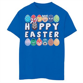 Boys 8-20 Marvel Easter Hoppy Easter Group Eggs Graphic Tee