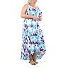 Plus Size Nina Leonard Bar Back Tie-Dye Maxi Dress