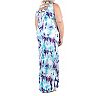 Plus Size Nina Leonard Bar Back Tie-dye Maxi Dress