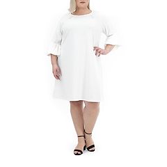 Kohls plus outlet size white dress