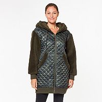 Koolaburra by UGG Hooded Quilted & Sherpa Long Coat Womens Deals