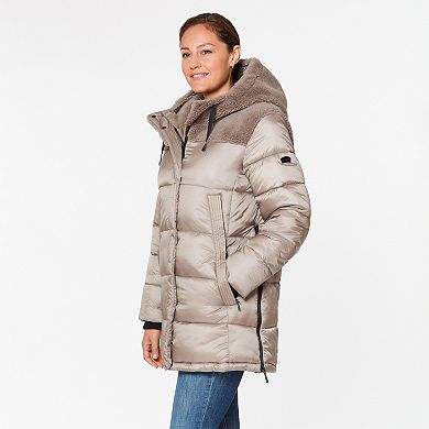 Women's Koolaburra by UGG Hooded Mixed-Media Puffer Jacket