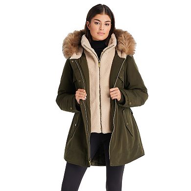 Women's Koolaburra by UGG Faux-Fur Hood Puffer Jacket