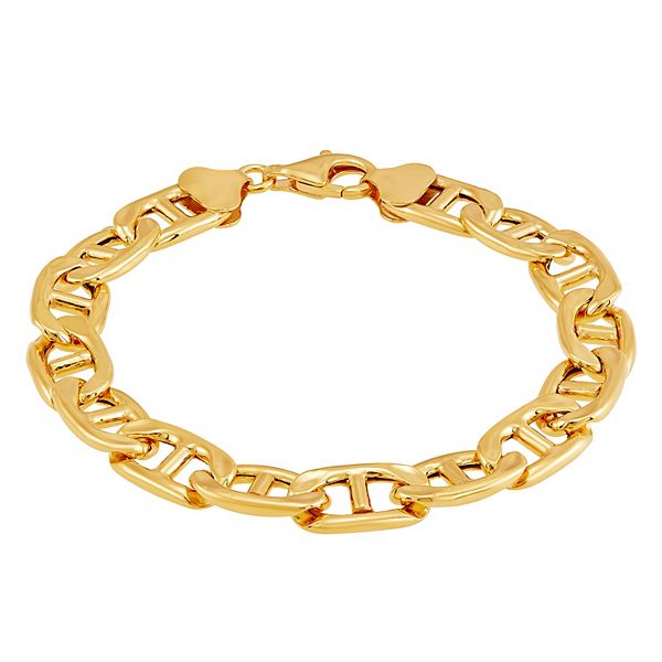 Ahappy 18K 18CT Gold Plated Mens 10mm Width 7'8'9' Length Cool Braclet B119 