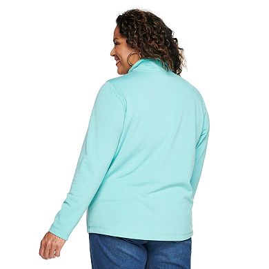 Plus Size Croft & Barrow® Mockneck Sweatshirt