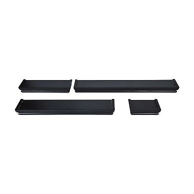 Melannco Crown Molding Floating Wall Shelf 4-piece Set