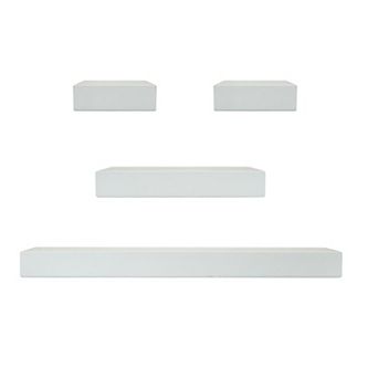 Melannco Chunky Floating Wall Shelf 4 pc Set