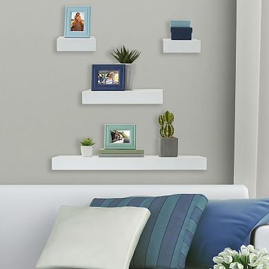 Melannco Chunky Floating Wall Shelf 4-piece Set