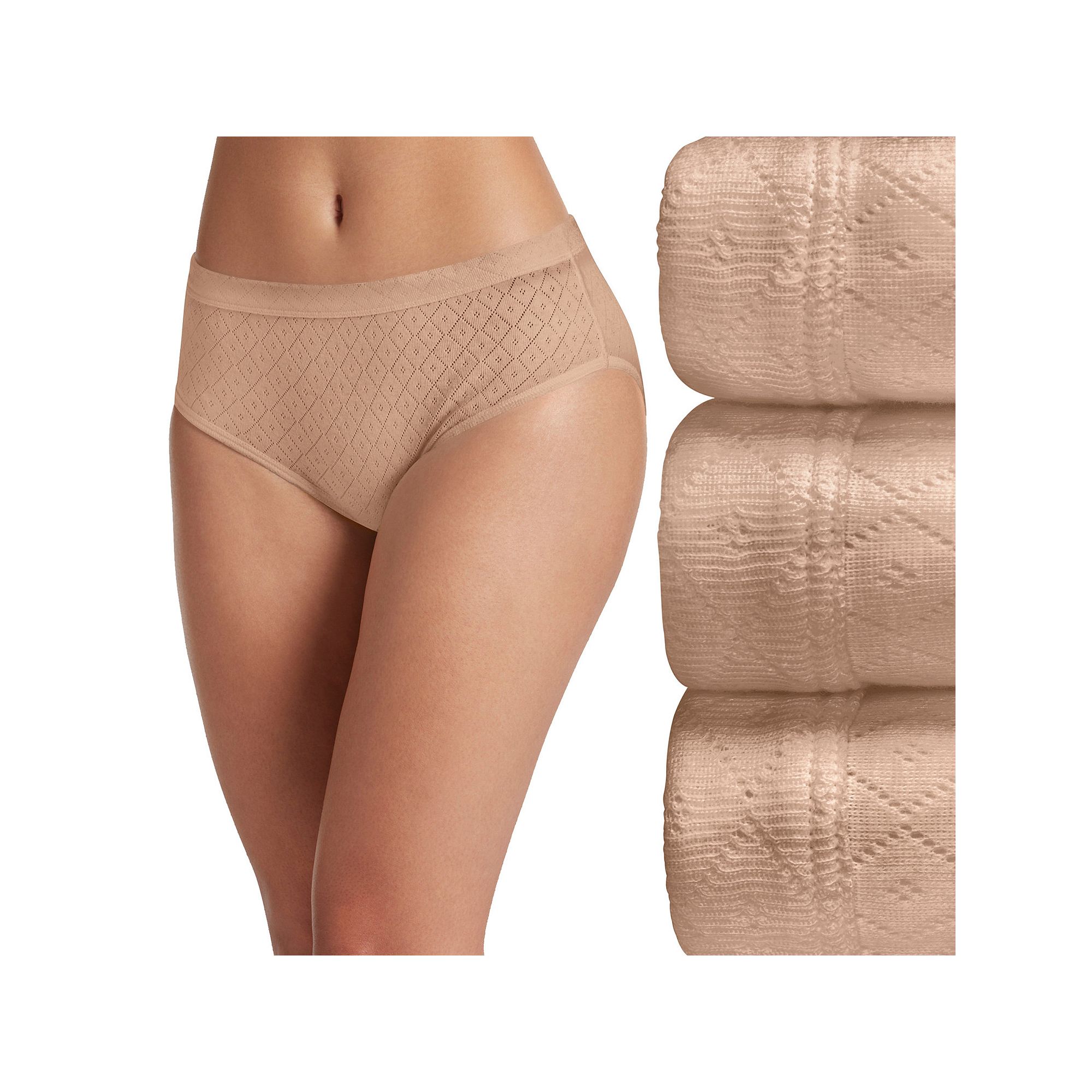Womens Jockey® 3-pk. Elance Breathe Hipster Panty Set 1540, Size: 7, Ligh