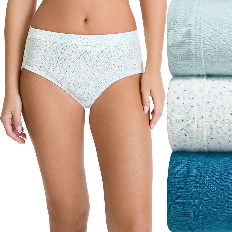 Women's Jockey® 3-pk. Elance Breathe Hipster Panty Set 1540, Size: 9, Melody Dot Blue