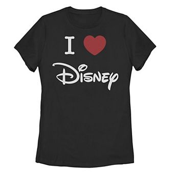 Disney's Juniors' I Love Disney Heart Logo Tee