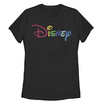 Disney's Juniors' Rainbow Logo Tee