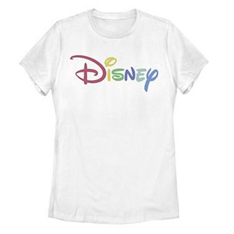Disney's Juniors' Rainbow Logo Tee