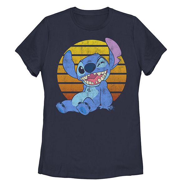 Juniors' Disney Lilo & Stitch Sunset Portrait Tee