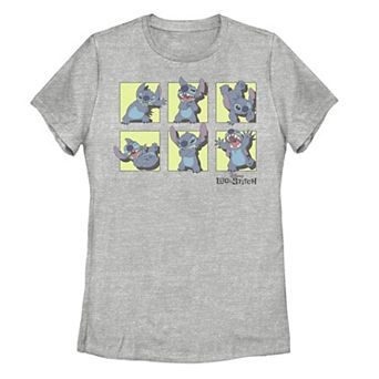 Disney's Lilo & Stitch Juniors' Poses Of Stitch Panels Tee