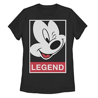 Disney's Mickey Mouse Juniors' Legend Winking Portrait Graphic Tee